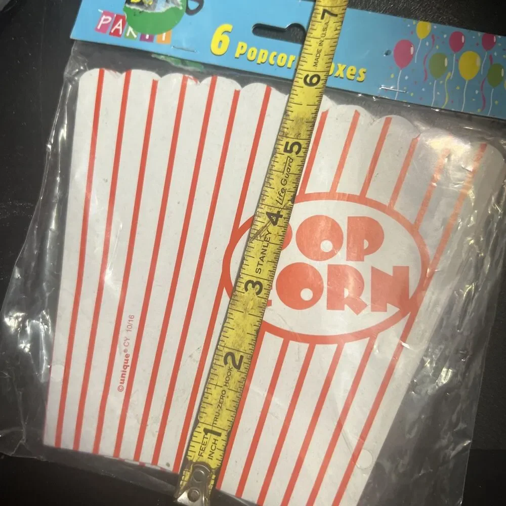 Movie Night Popcorn Fanatic Lot of 20 Popcorn Buckets Containers Party Supplies